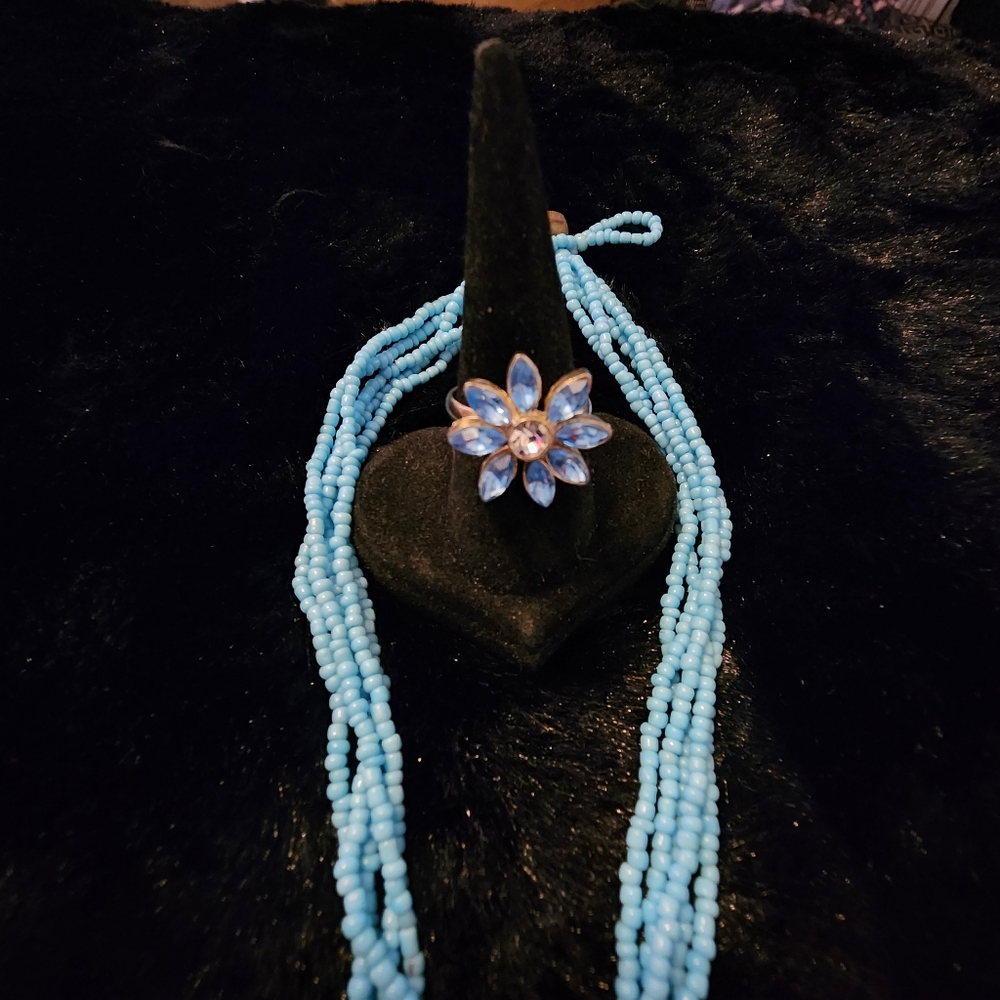 Blue Double Shell Necklace Bundle - image 2